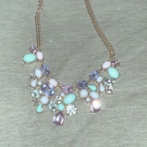 Colorful turquoise & lilac necklace